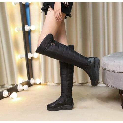 Fashion Winter Keep Warm Plush Snow Boots Down Over The Knee Boots Footwear Platform Thigh High Fur Winter Boots Women