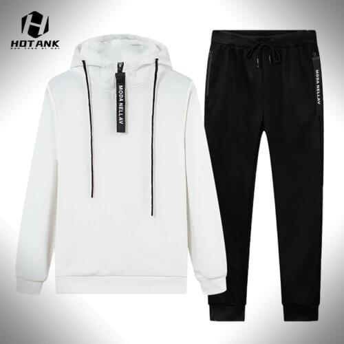 Spring Autumn Tracksuits Men Jogging Gyms Fitness Casual Mens Set Hoodies+Pants Two Piece Outfit Fashion Zipper Sportswear Suit