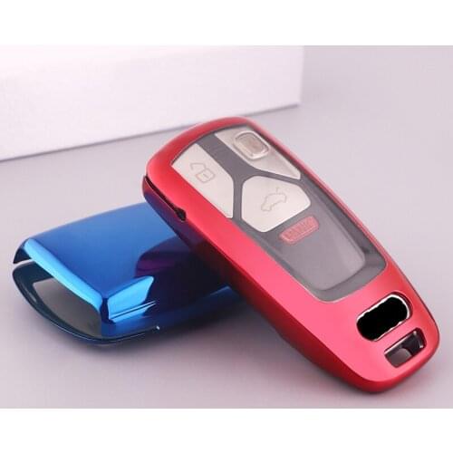New Soft TPU Car Key Case Full Cover for Audi A4 B9 Q5 Q7 TT TTS 8S 2016 2017 Car Styling Keyring Keychain Auto Accessories