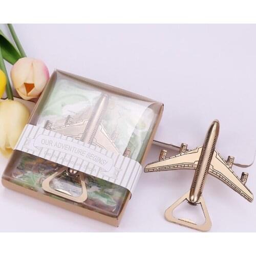 2 styles airplane bottle opener plane shaped beer bottle opener wedding favor gift giveaways for guest LX2673