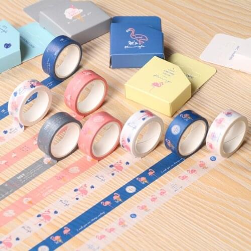 1.5 cm Wide Hot Flamingo Washi Tape Adhesive Tape DIY Scrapbooking Sticker Label Masking Tape