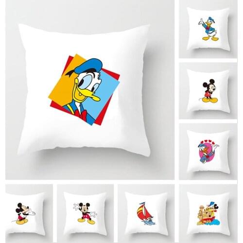 Mickey Minnie Cartoons Anime style pillowcase Pillow pillowcase Home sofa car Childrens bedroom Decorative pillowcase 45*45cm