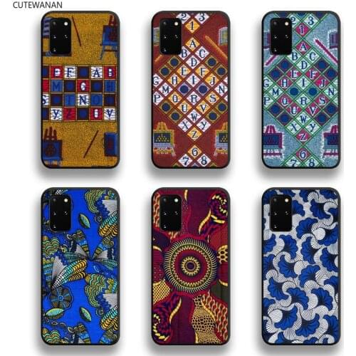 African style fabric print Phone Case For Samsung Galaxy S21 Plus Ultra S20 FE M11 S8 S9 plus S10 5G lite 2020