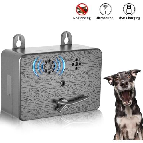 Pet Dog Repeller Ultrasonic Anti-Barking Device 2021 New Fashion Black Sonic Silencer Tools Home Outdoor Usb Charging Easy Carry