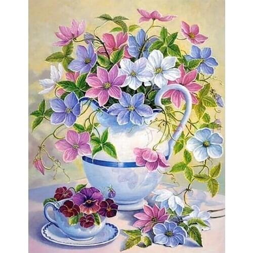 Vintage Rose Flower Vase Diamond Painting Oil Floral Round Full Drill Nouveaute DIY Mosaic Embroidery 5D Cross Stitch Home Decor