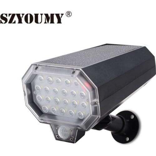 SZYOUMY Solar Power Rotation Infrared Sensor Wall Lawn Lamp Wall Or Ground Insert