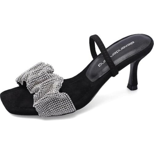 2021 Fashion Women Sandals Open Toe Party Pumps Thin High Heels Elegant Nightclub Dress Shoes High Quality Sandals Pumps