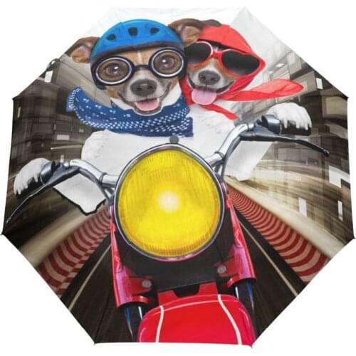 2017 Dog Riding Moto Umbrella Animal Children Rain Umbrellas Sun Women Parasol Female Plegable Sombrillas Paraguas Mujer Fashion