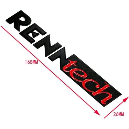 1pc Free Shipping Metal Alloy Renntech Emblems Badges Logos Stickers Trunck