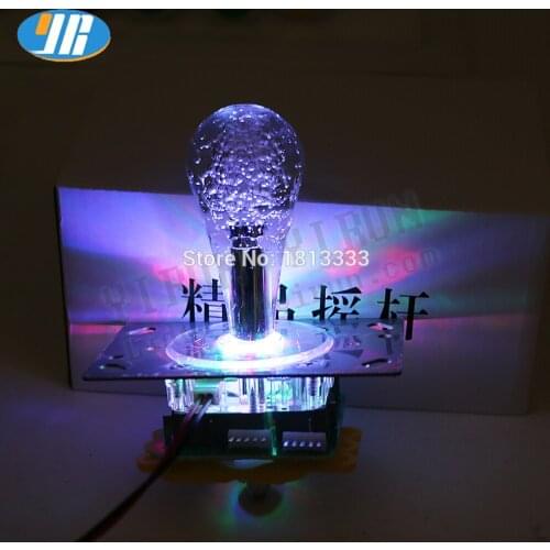 2PCS DC12V illuminated Joystick Colorful Flashing LED Joystick With American Ball Head For Fishing machine Arcade Joystick