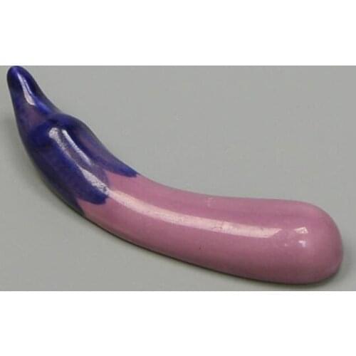 2pcs/set Home Kitchen Chopstick Rest Stand Tableware Dinner Utensils Chopstick Shelf Rack Ceramic Eggplant Chopstick Holder