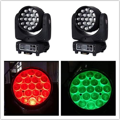 2 pieces led wash 19X10w RGBW 4 in1 LED zoom beam wash movingheads dmx light led zoom moving head