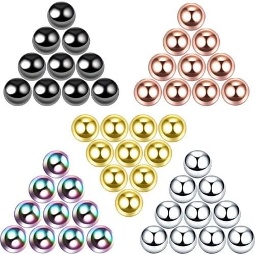 20Pcs Latest Stainless Steel Stud Earrings Lip Nail Nailed Navel To Replace Ball Eyebrow Pointed Cone of DIY Accessories
