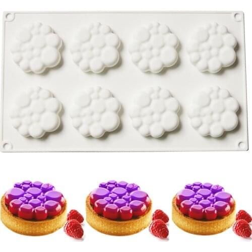 8 Cavity Cake Mold Mousse Mold 3D Baking Tools Decorating Bakeware Mousse Dessert Pastry Moulds Cake Tools