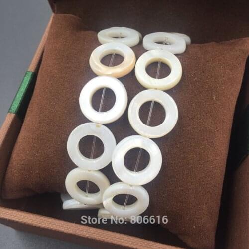 Promotion ~ 15MM 50Pcs/2strands Flat Round Natural fresh water Shell Stone Loose Bead Jewelry Beads