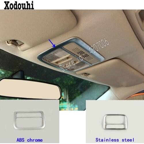 Car Stick ABS Matte Front Head Read Reading Switch Button Light Lamp Frame Trim For Honda Civic 10th Sedan 2016 2017 2018 2019