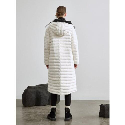 Design Women Original Winter Brief Elegant White Jacket Office Lady Casual Loose Warm Long Down Coat donsjas dames