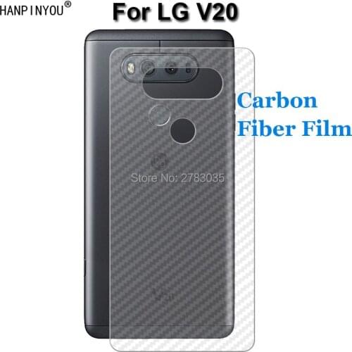 For LG V20 / V20 Dual 5.7" New Durable 3D Anti-fingerprint Carbon Fiber Back Film Rear Screen Protector (Not Tempered Glass)