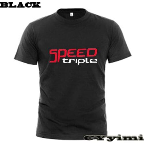 For Triumph SPEED TRIPLE T Shirt Men New LOGO T-shirt 100% Cotton Summer Short Sleeve Round Neck Tees Male
