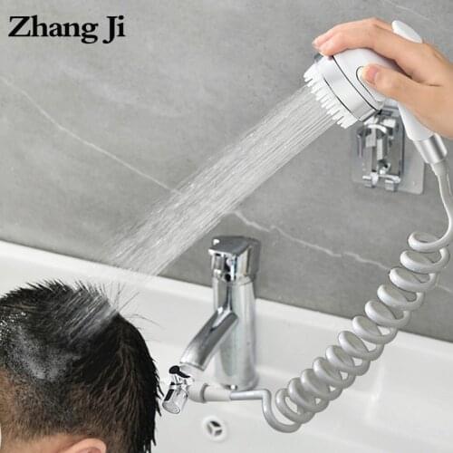 Zhangji Short Handheld Massage Comb Shower Head High Pressure Water Saving Pet Faucet Beauty Salon ShowerHead Set Bathroom