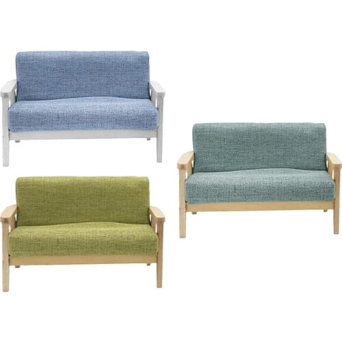 1:6 Scale Dollhouse Sofa for BJD Miniature Furniture Living Room Decor Parts Accessories--11x6x7.5cm