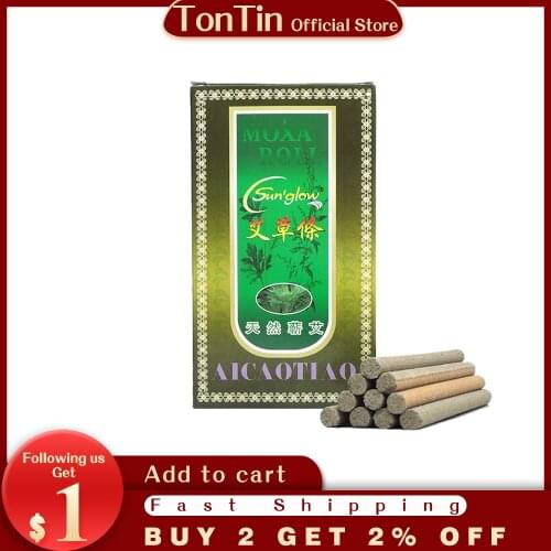 Hot natural mugwort smoke moxa roll stick 7x115mm 30piecesbox face eye moxibustion health care herbal