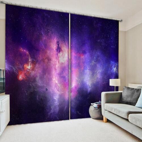 Beautiful Photo Fashion Customized 3D Curtains 3D Window Curtains For Living Room Bedroom purple sky curtains