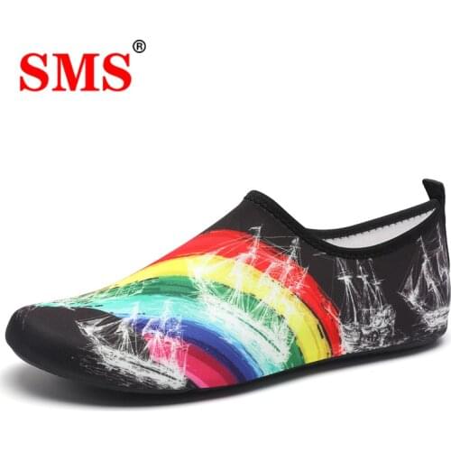 SMS Summer Water Shoes Men Swimming Shoes Aqua Shoes Unisex Water Shoes Barefoot Skin Shoes Dive Surf Swim Beach Yoga Plus Size