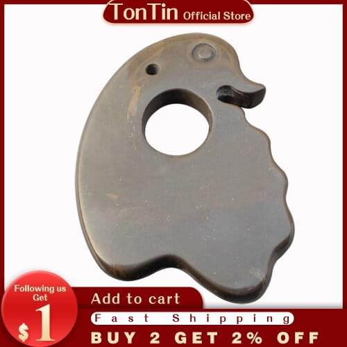 Wholesale & retail 5A grade Original Si Bin Bian-stone massage guasha plate magic facial beauty kit duck shape 75x8mm