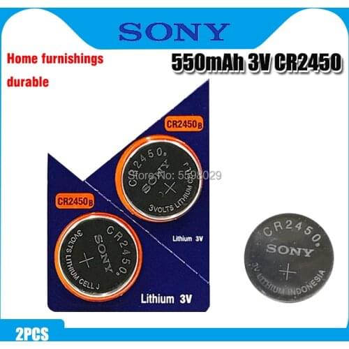 2pcs Original Sony CR2450 Button Battery 5029LC BR2450 BR2450-1W CR2450N ECR2450 DL2450 KCR2450 LM2450 For Watch Toy Remote