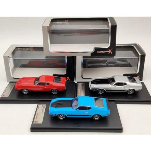 Premium X 1:43 For Ford Mustang Mach 1 Blue/Silver/Red Models Car Limited Collection