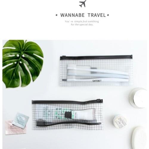 22cm Transparent PVC Travel Cosmetic Bag Waterproof Makeup Organizer Toiletry Kits Bathroom Storage Wash Bag Toothbrush Pouch