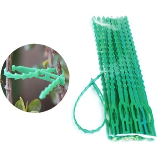 50Pcs 13/17cm Adjustable Reusable Garden Cable Ties Plant Support Shrubs Tree Locking Nylon Plastic Ties