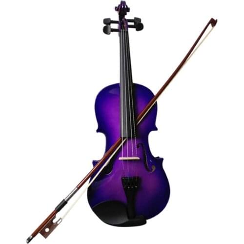 Violin Mahogany Ebony Purple Violin Concert Violin Beginner Violin for Adults Party Travel XTQ05