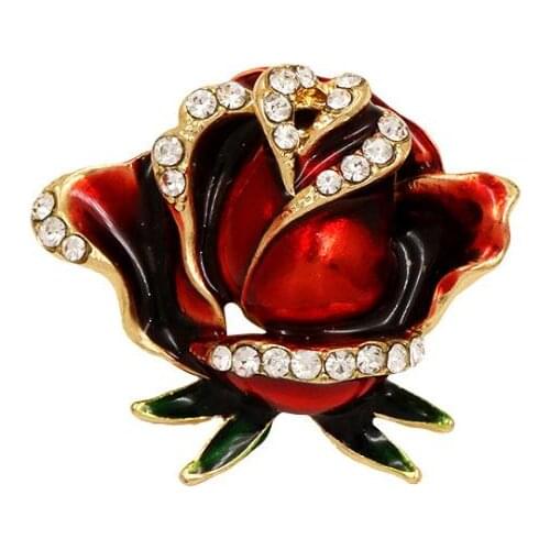 Vintage Brooch Pins Costume Jewelry Brooches Rhinestone Flower Pin Women Accessories Jewelry Painted Brooch Garments