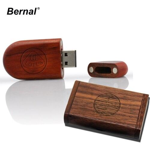 Bernal(over 10 PCS Free LOGO) customized laser engraving wooden+Box pendrive 8GB 16GB 32GB usb Flash Drive for photography gift