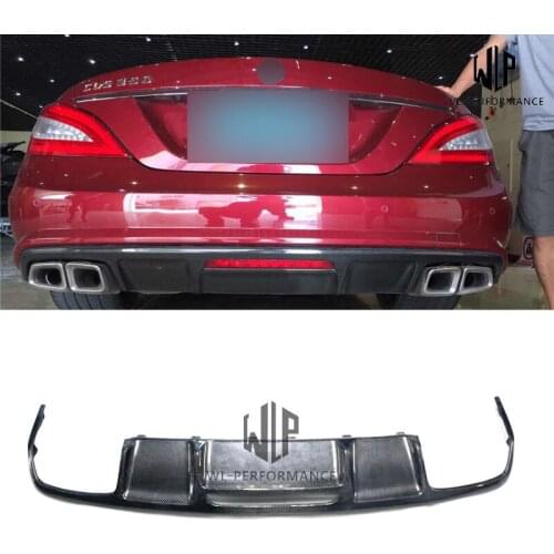 W218 Carbon Fiber Rear Lip Diffuser Car Styling For Mercedes-Benz CLS Class W218 AMG Car Body Kit 2012-UP