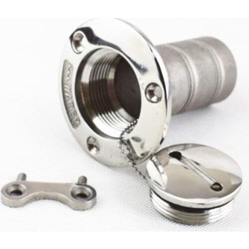 1 piece Stainless Steel 316 Deck Fuel Filler 1-1/2" OD With Keys For Marine Drable
