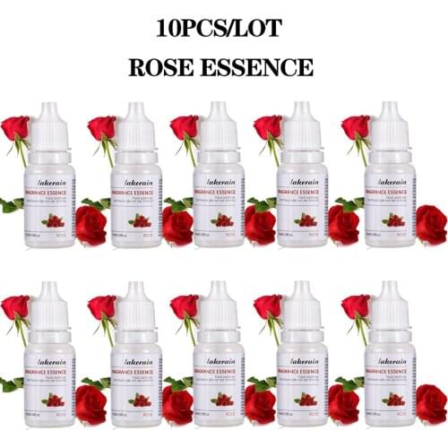 10Pcs 10ml Flavors Natural Flavor Essence for Handmade Cosmetic Lip Gloss Base Lipgloss DIY Food Grade Fragrance Flavoring Essen