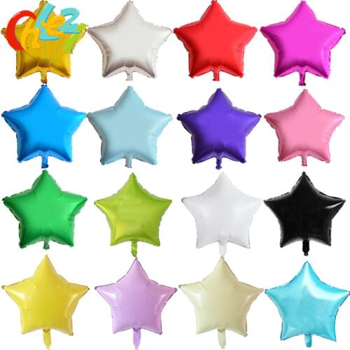 10pcs/lot 18 inch Star Balloon Inflatable Helium Balloon Wedding Birthday Christmas Party Decoration Globos Children Toys Gifts