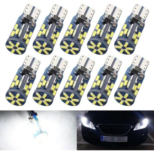 10Pcs T10 W5W Canbus Led Light 194 Led Car Interior Dome Door Light W5W non-polarity Interior Light Parking Light External Light