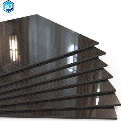 200x300mm Surface Plain Glossy Matte Pure Carbon Fiber Plate Panel Board Sheet Thickness 0.2mm- 6mm Composite Hardness Material