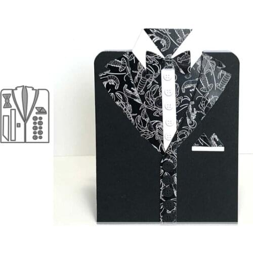 2021 New Mens Suit Shirts Metal Cutting Dies Craft for Scrapbooking Handmade Knife Mould Blade Punch Stencils Dies Cut Model