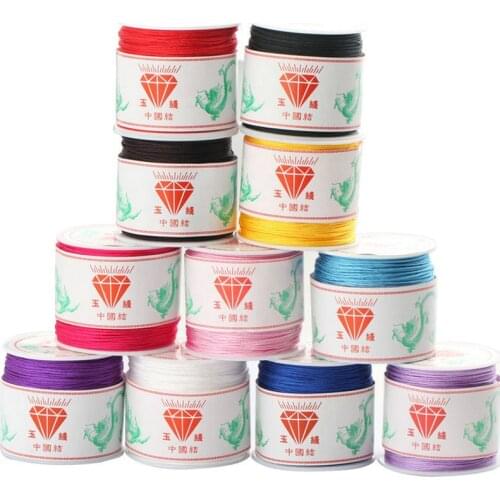 45m/roll Nylon Cords 0.8mm Kumihimo Thread For DIY Jewerly Making Tassel Line Bracelet Braided Rope Handmade Material Findings