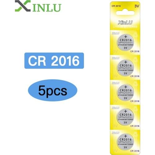 5PCS CR2016 LM2016 BR2016 DL2016 KCR2016 CR-2016 button cell coin battery for watch ,XINLU battery