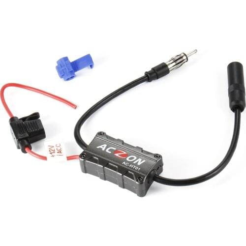 Auto Car Radio Vehicles DC 12V FM Antenna Signal Amplifier Booster For Both AM And FM Radio Stations 48-860 MHZ