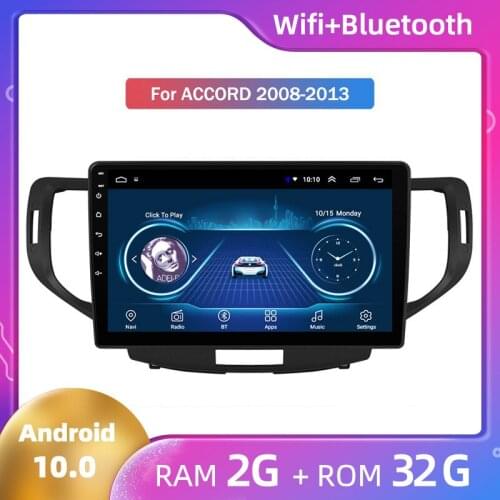 Android 10 Car Radio MP5 Multimedia Player Stereo for Honda Accord 8 2008 2009 2010 2011 2012 2013 Overseas on Board Navigator