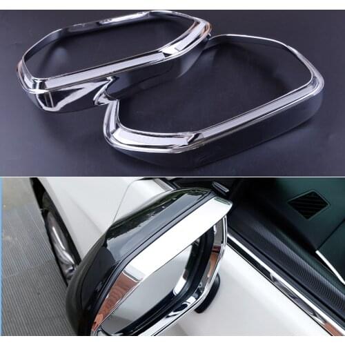 Beler 1Pair Chrome Side Mirror Rain Eyebrow Cover Trim ABS Fit for Toyota Camry 2018 2019