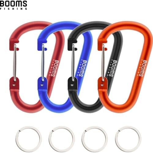Booms Fishing CC3 Large Carabiner Aluminum Alloy Keychain D Ring Outdoor Camping Climbing Clip Lock Buckle Hook Accessories