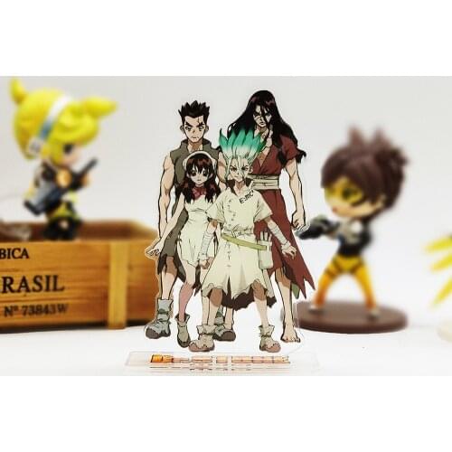 Dr. Stone Senku Taiju Tsukasa Yuzuriha acrylic stand figure model plate holder cake topper anime Japanese cool